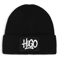Thumbnail for HUGO Gorro para niño new negro logo tipo parche