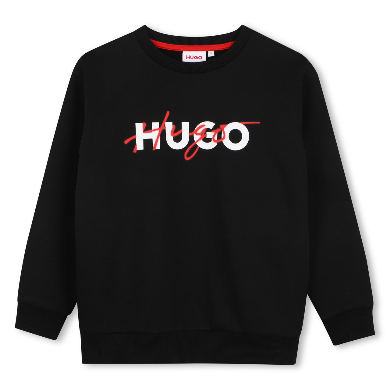 HUGO Sudadera para niño y teen firma negra