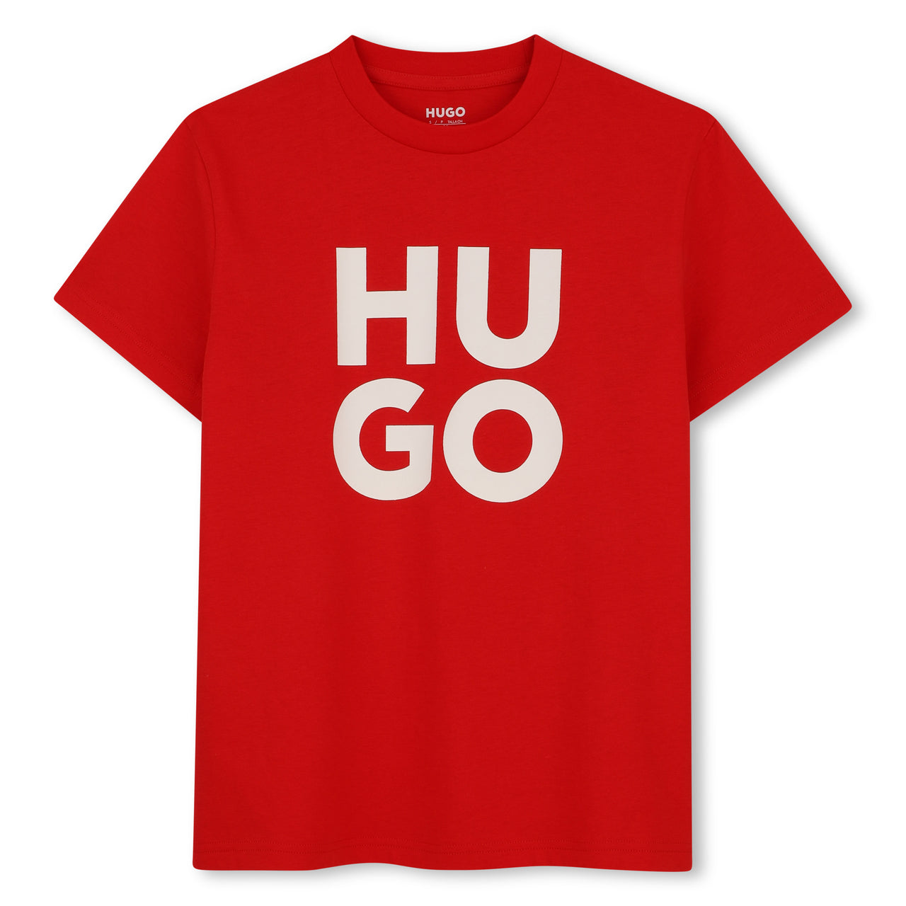 HOGO Playera para niño roja logo en blanco