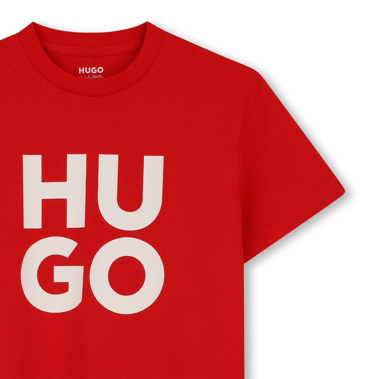 HOGO Playera para niño roja logo en blanco