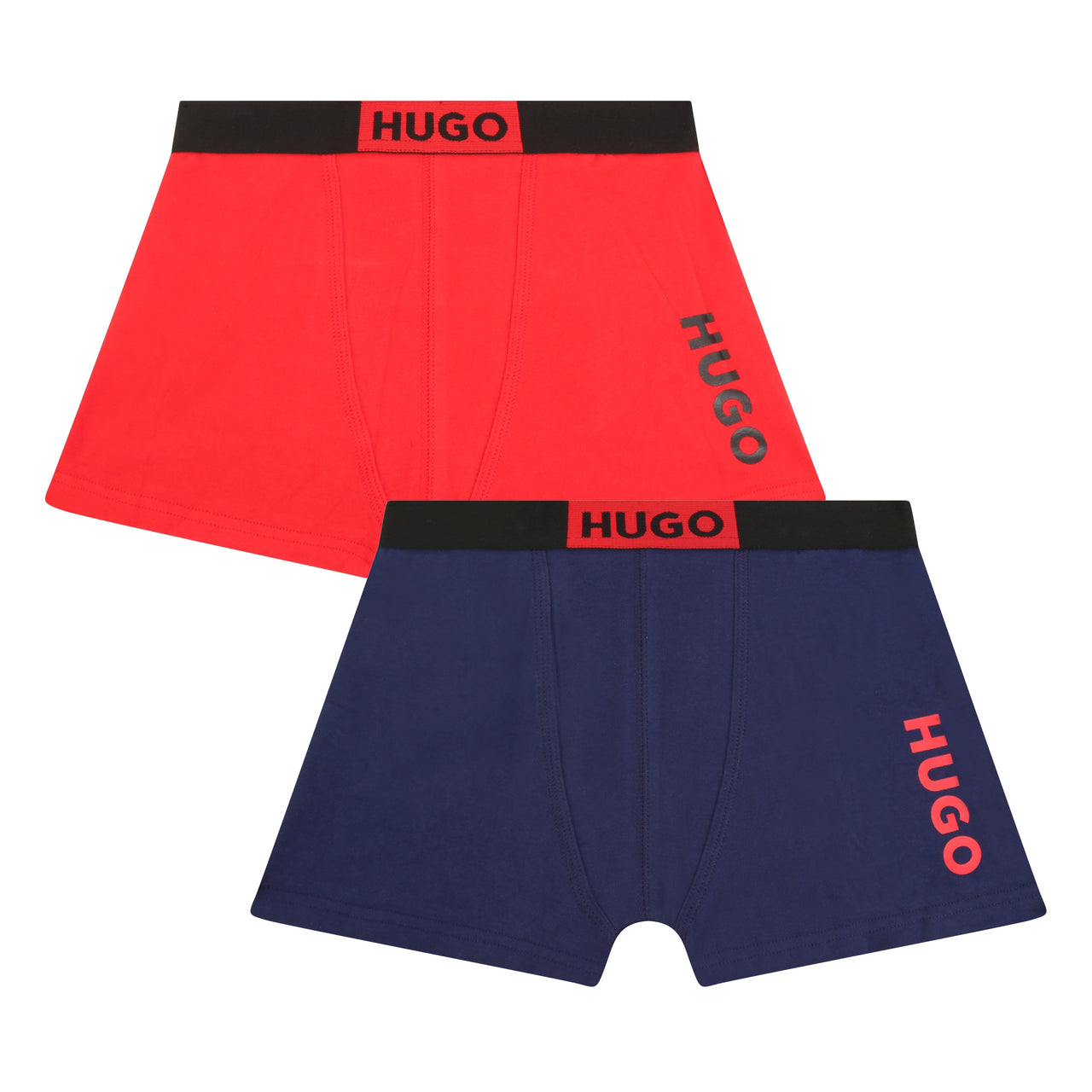 Set de bóxer HUGO azul/rojo para niños y adolescentes