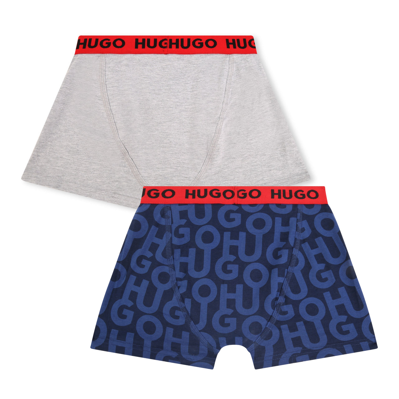 Set de bóxer HUGO gris/azul para niños y adolescentes