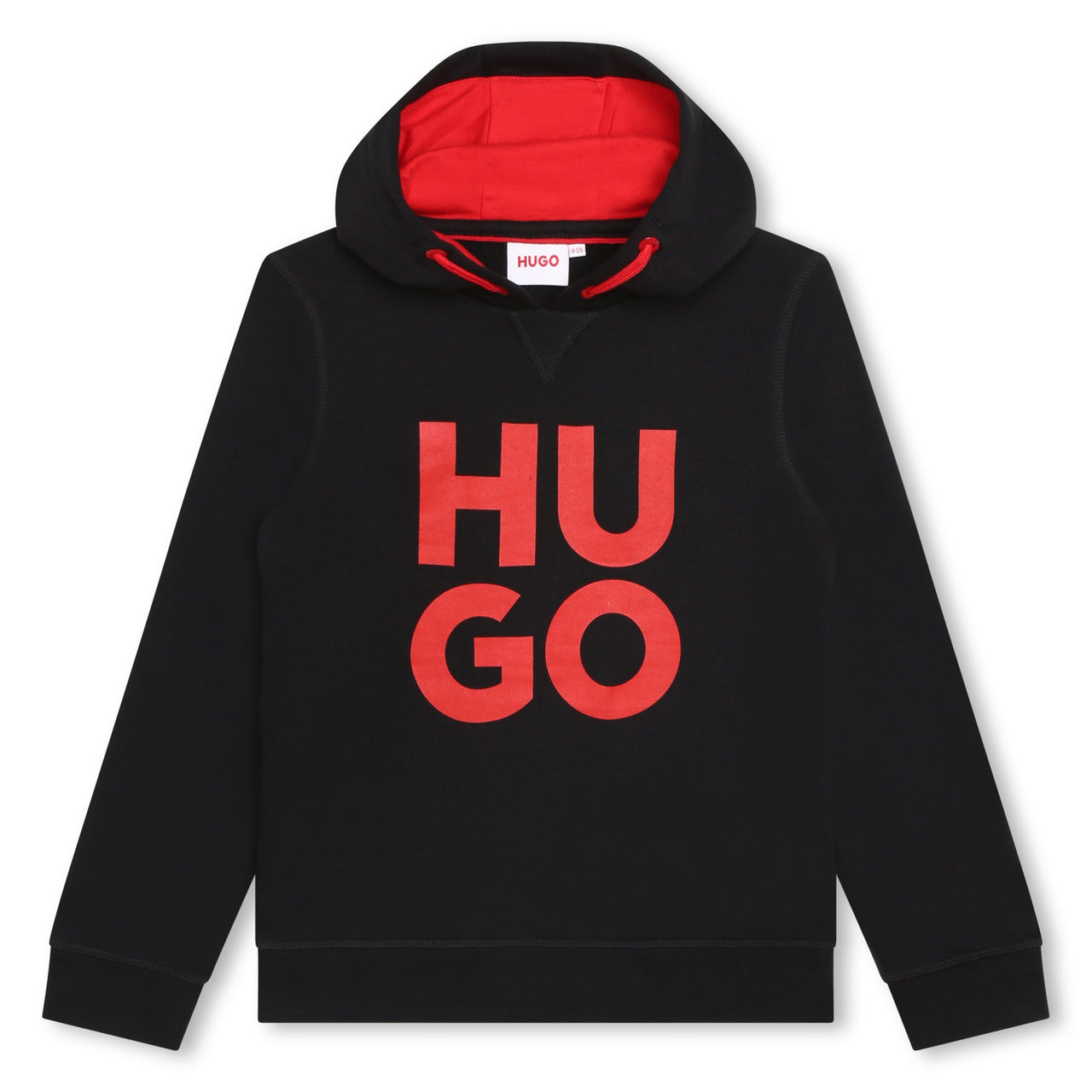 Sudadera HUGO negra para niños y adolescentes