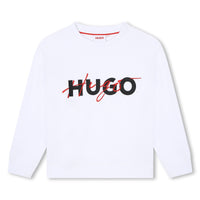 Thumbnail for Sudadera HUGO blanca para niños y adolescentes