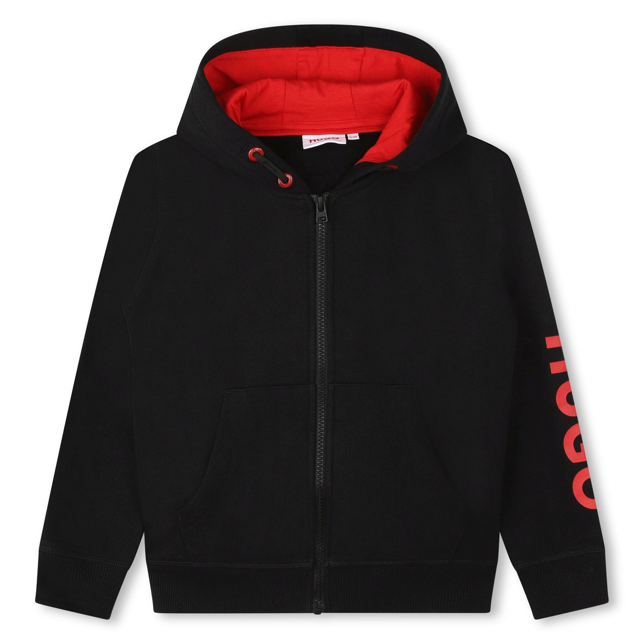 Sudadera HUGO negra para niños y adolescentes