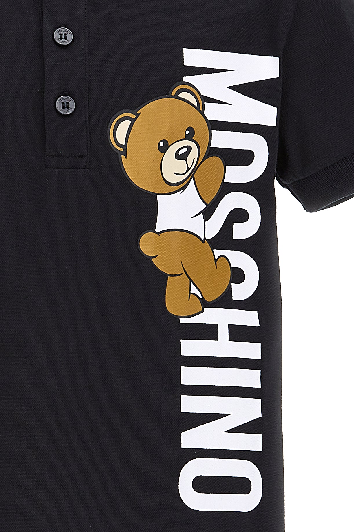 Playera polo MOSCHINO para niño y teen negra