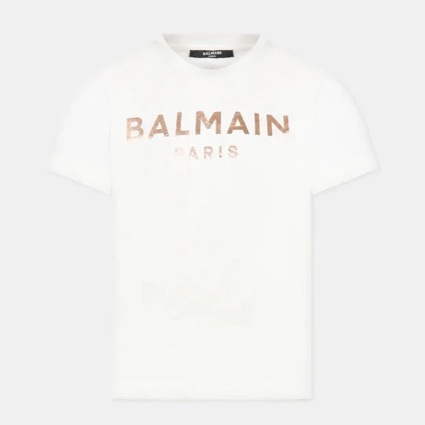 Playera BALMAIN marfil para niñas y adolescentes