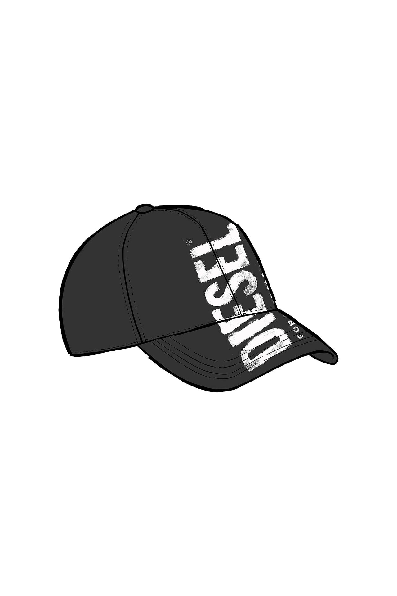 Gorra DIESEL para niño y adolescente negra