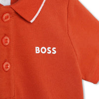 Thumbnail for Polo BOSS naranja para bebé