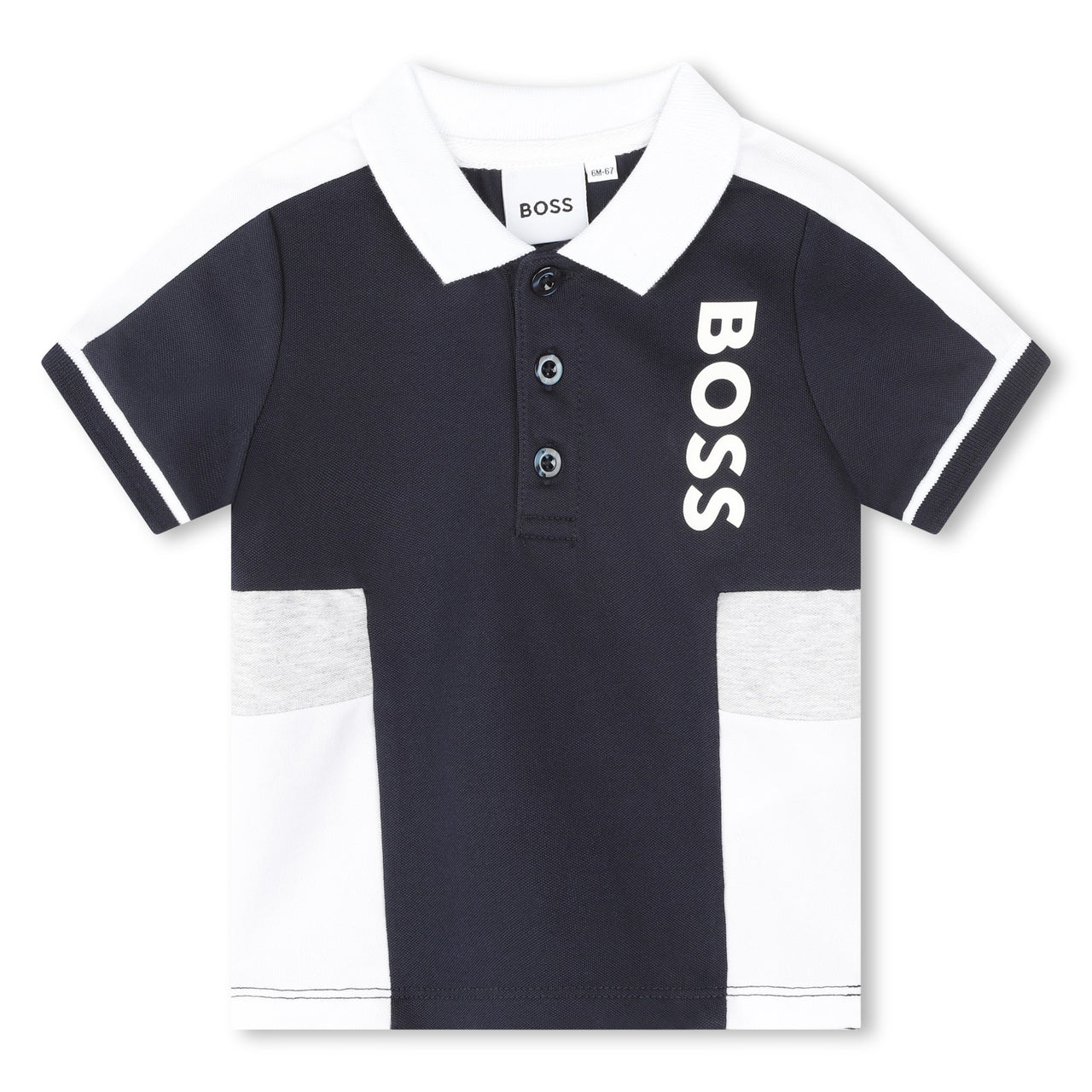 Polo BOSS azul para bebé