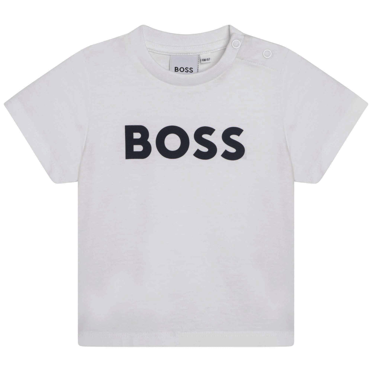 Playera niño y adolescente blanca Boss