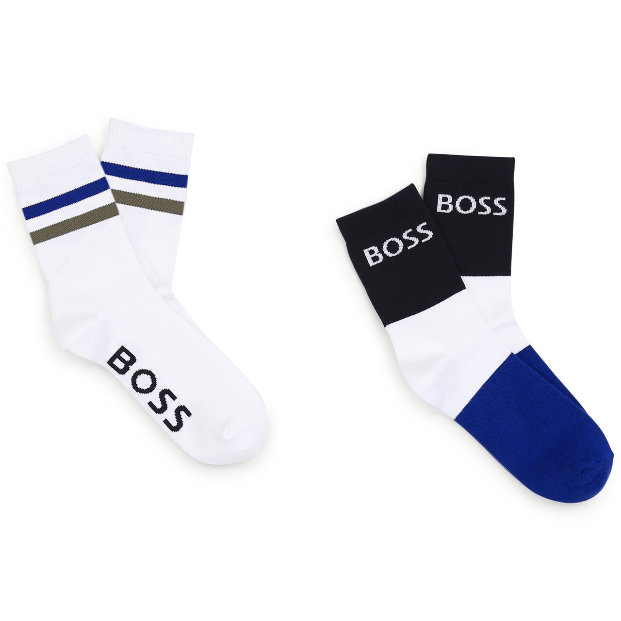 Set de calcetines BOSS azul/blanco para niño