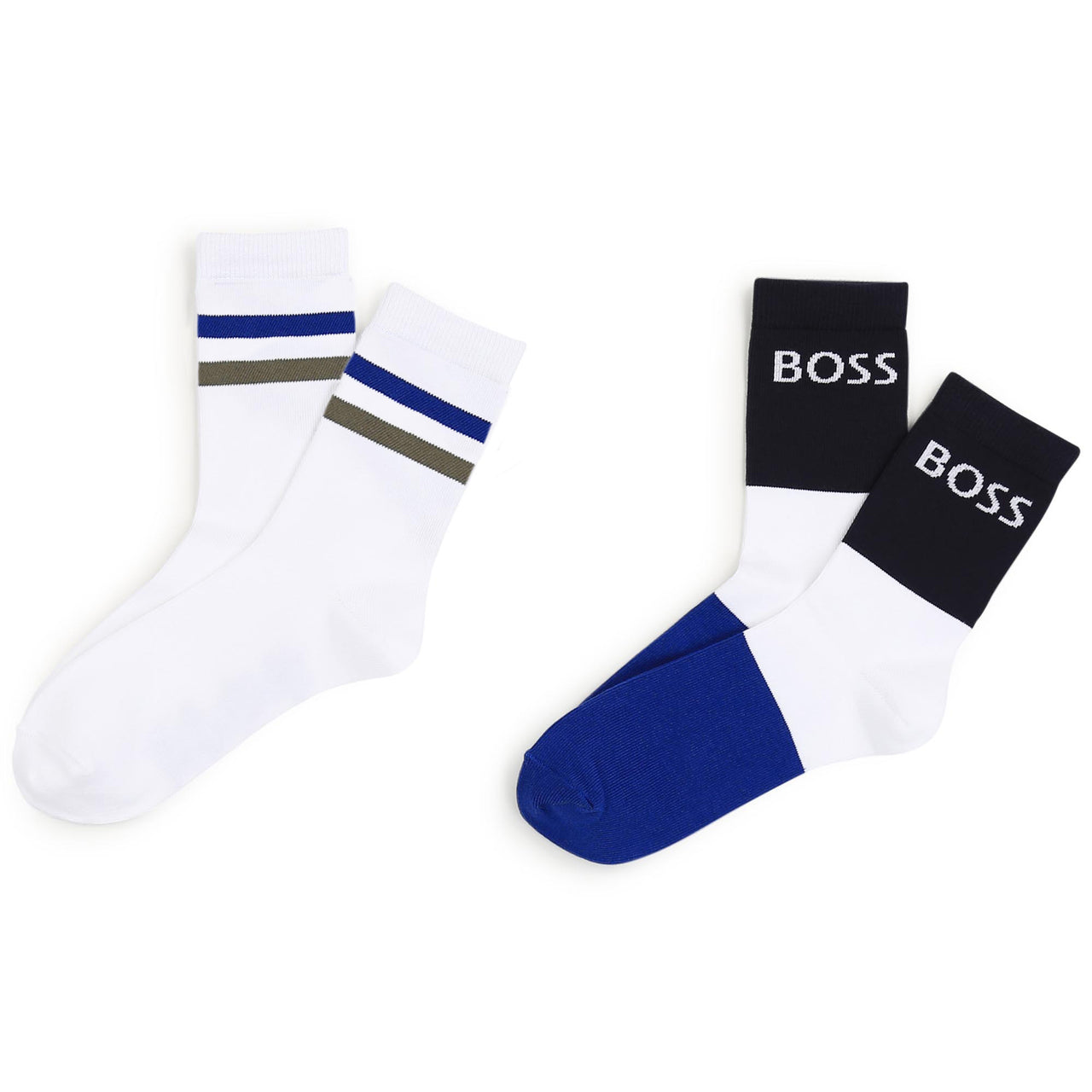 Set de calcetines BOSS azul/blanco para niño