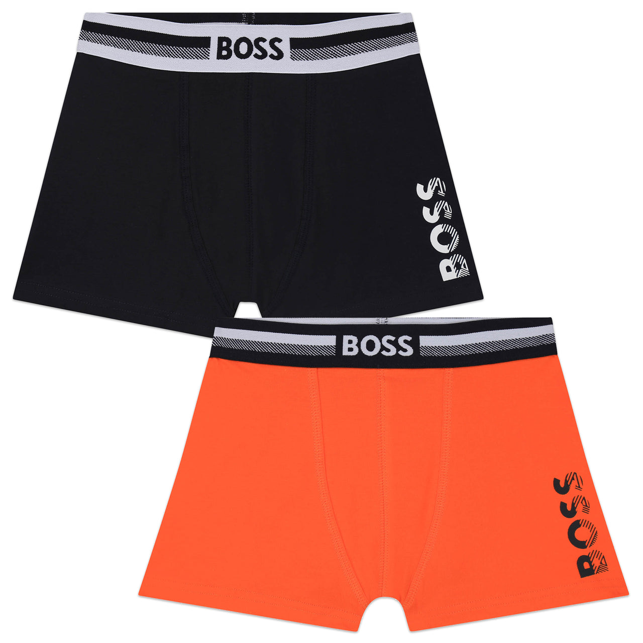 Set boxer BOSS negro/naranja para niño