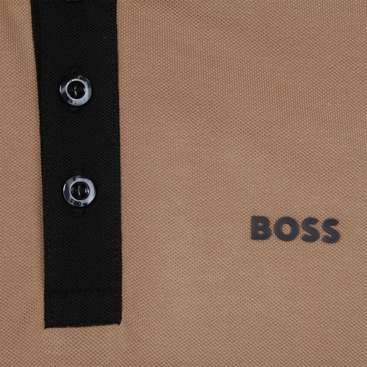 Playera Polo BOSS café para niños y adolescentes