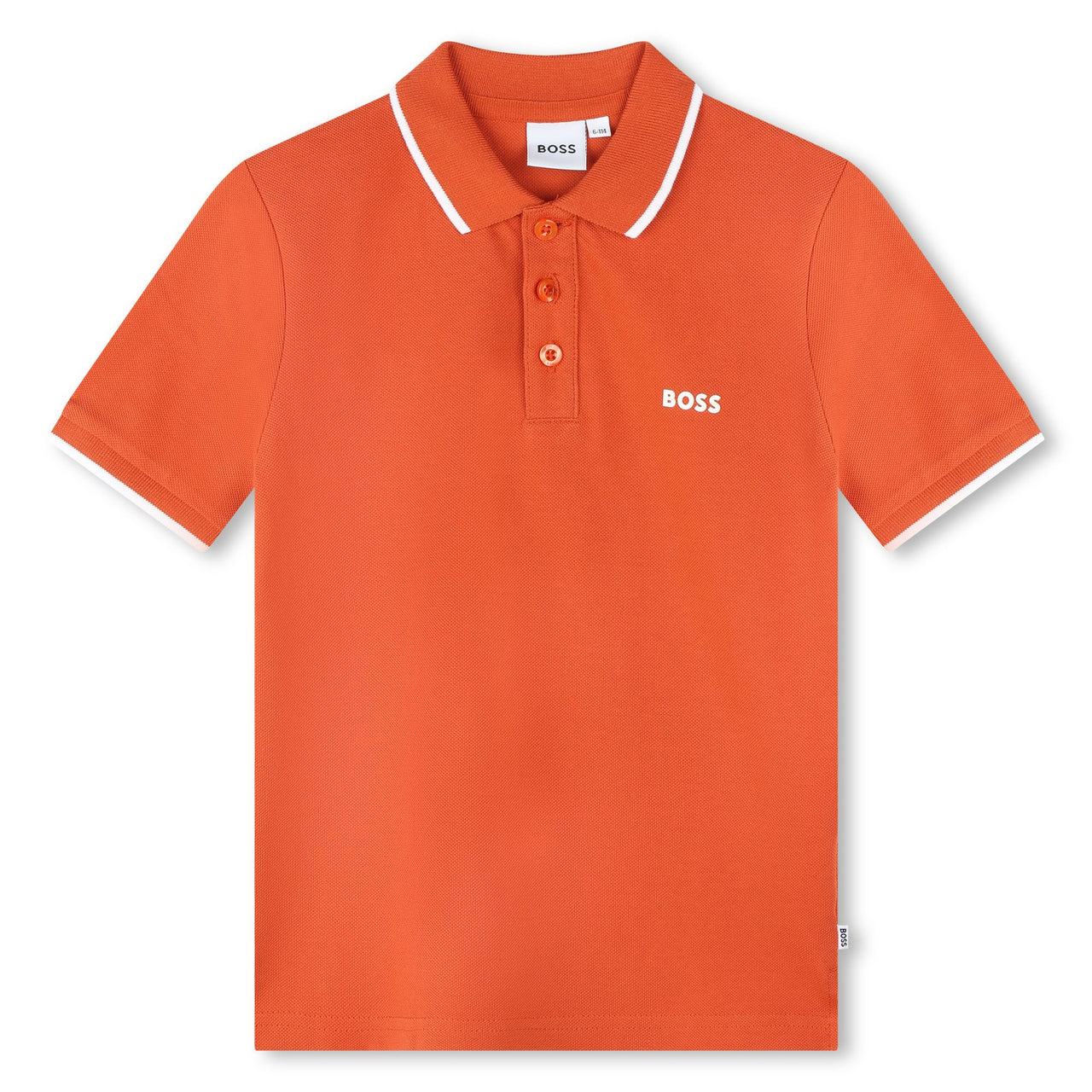 Polo BOSS naranja para niño y adolescente