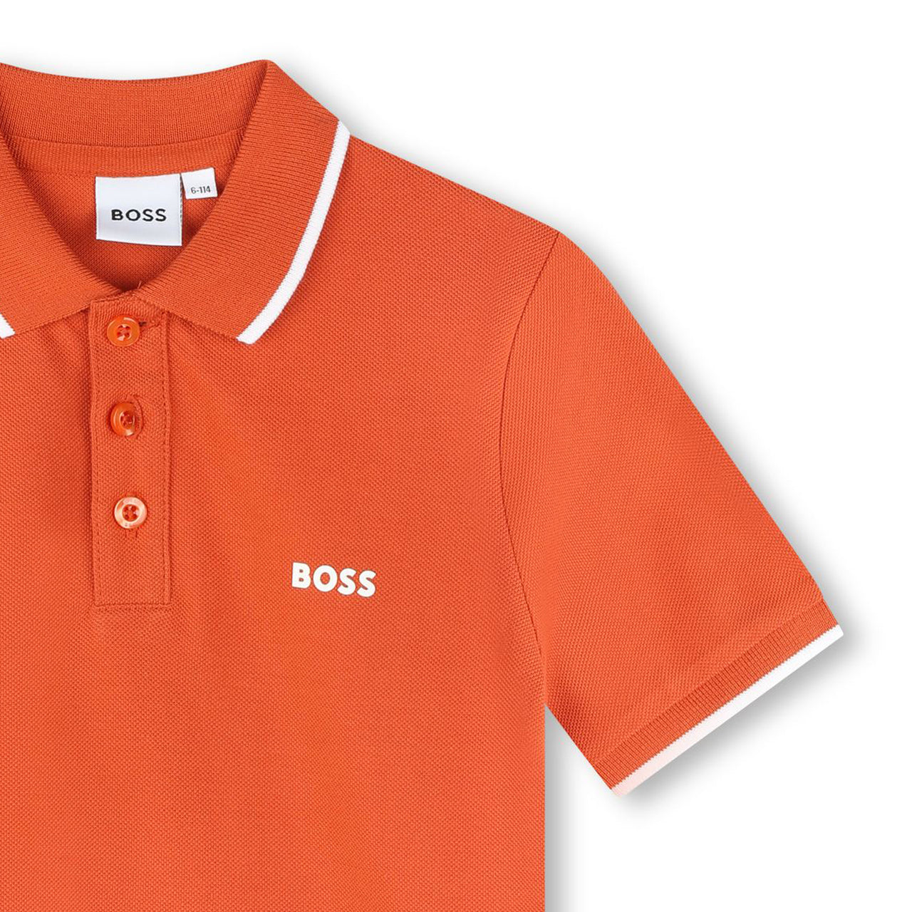 Polo BOSS naranja para niño y adolescente