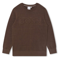 Thumbnail for Sweater BOSS café para niño y adolescente