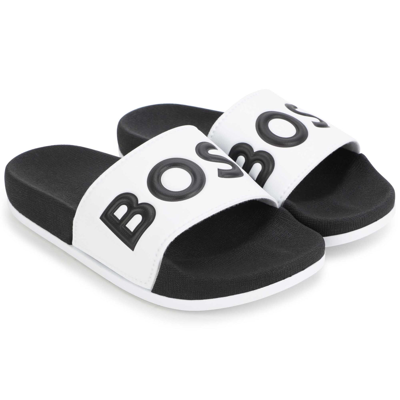 Chanclas BOSS blancas para niños y adolescentes