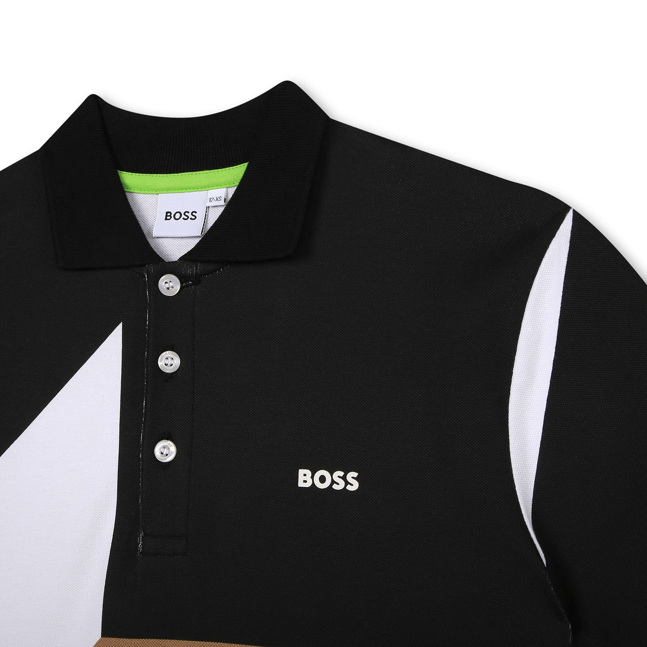 Polo BOSS blanco para niño y adolescente