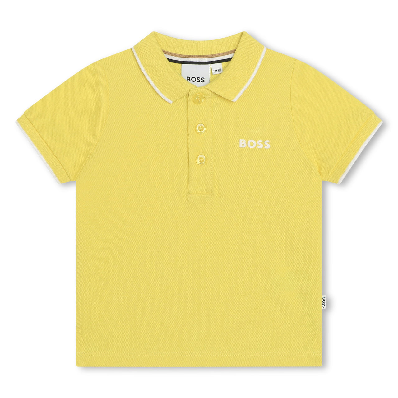 Polo para bebé amarilla Boss