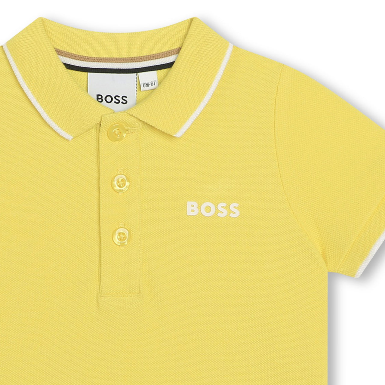 Polo para bebé amarilla Boss