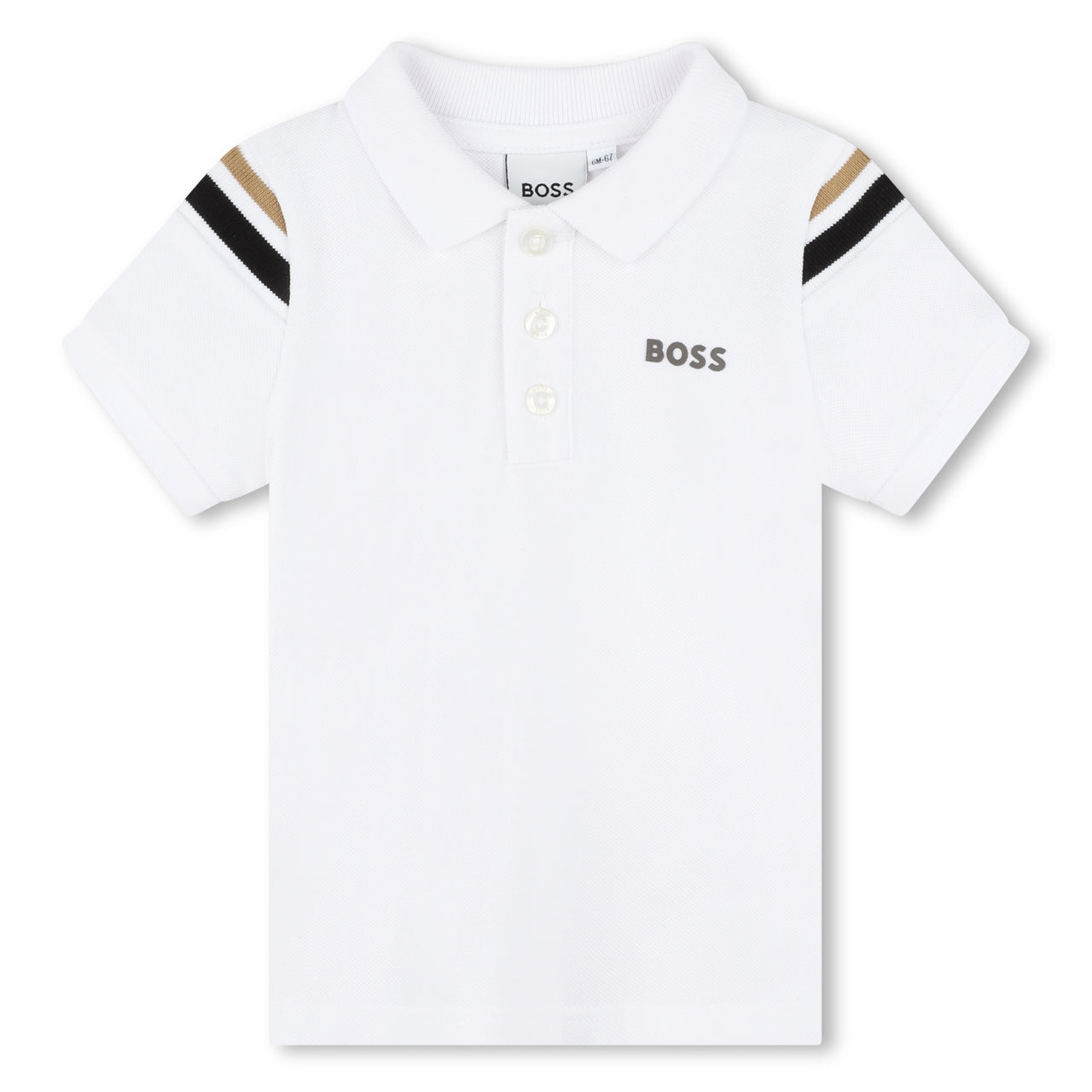 Polo para bebé blanca Boss