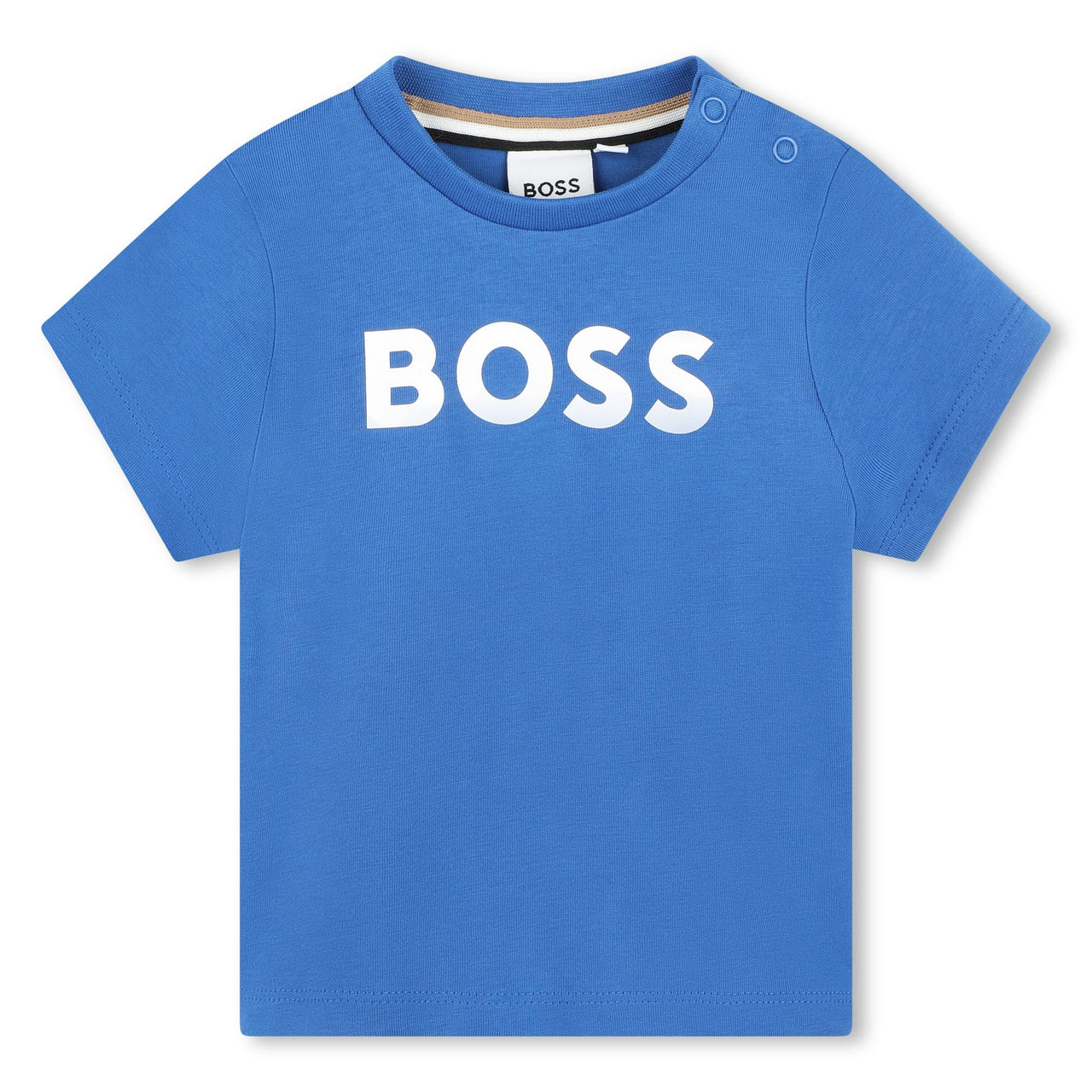 BOSS playera para bebé manga corta color azul rey