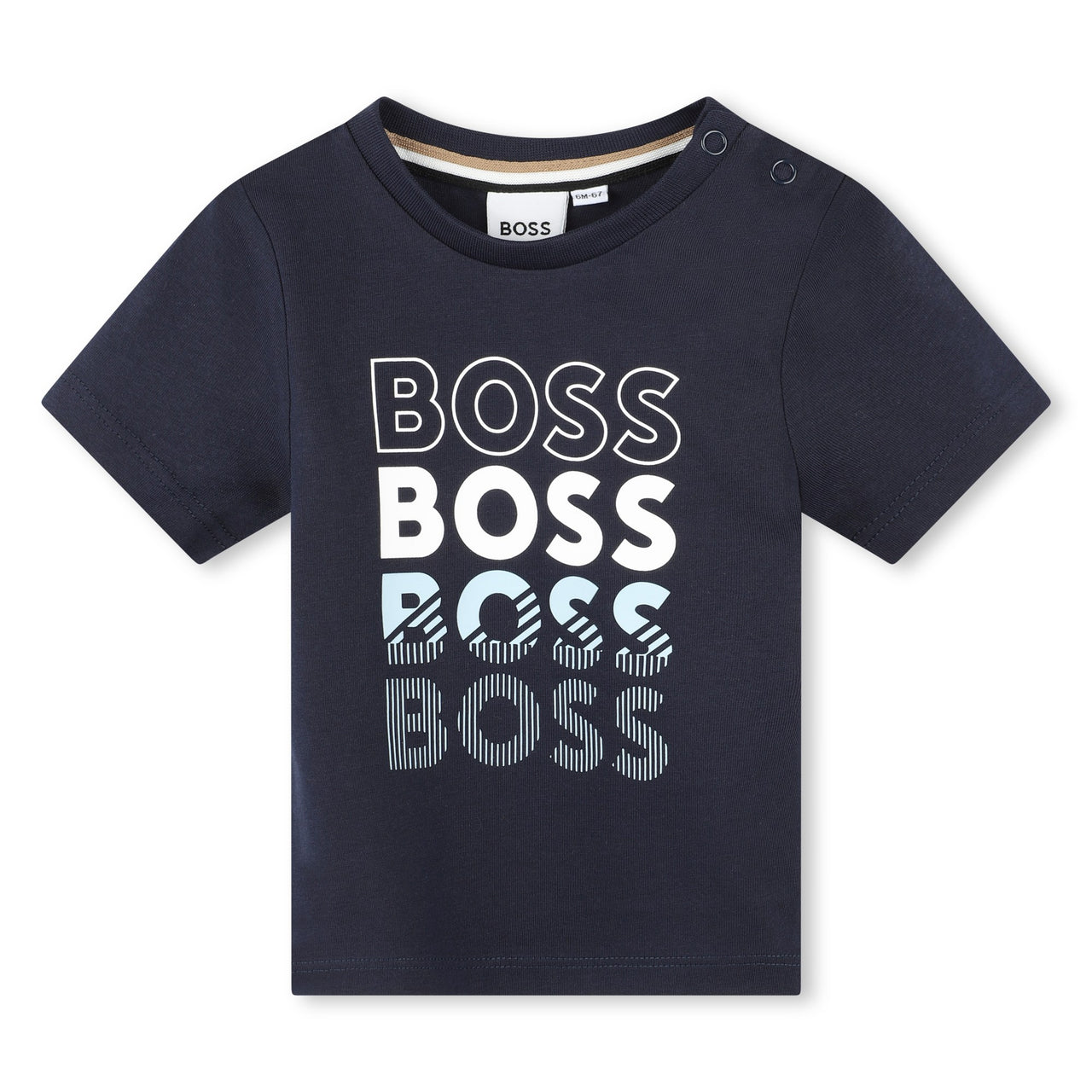 Playera para bebé azul marino Boss