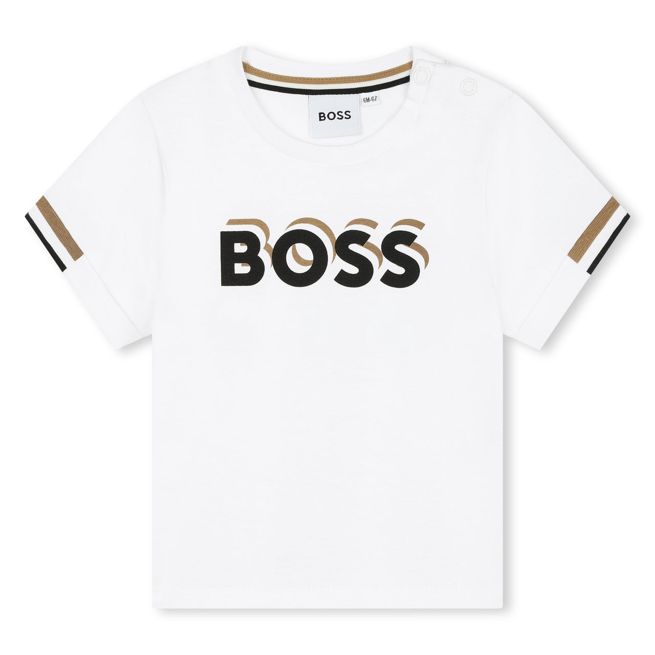 Set de para bebés short con playera Boss beige