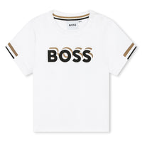 Thumbnail for Set de para bebés short con playera Boss beige