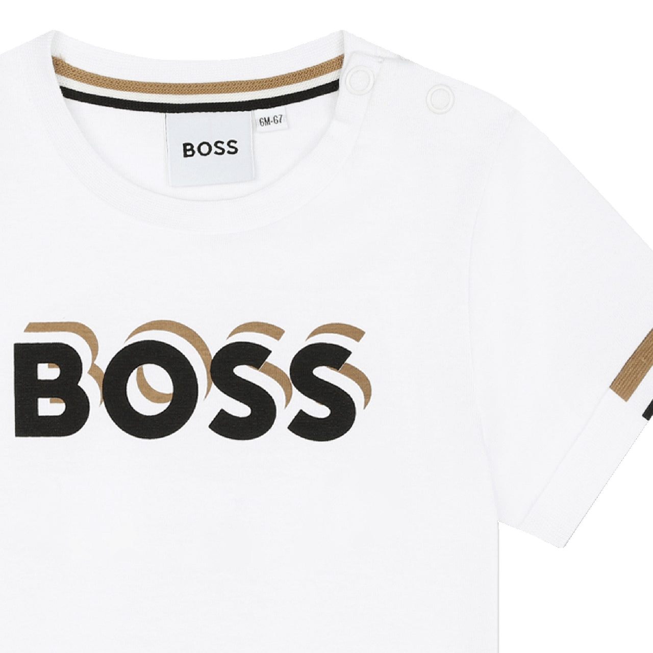 Set de para bebés short con playera Boss beige