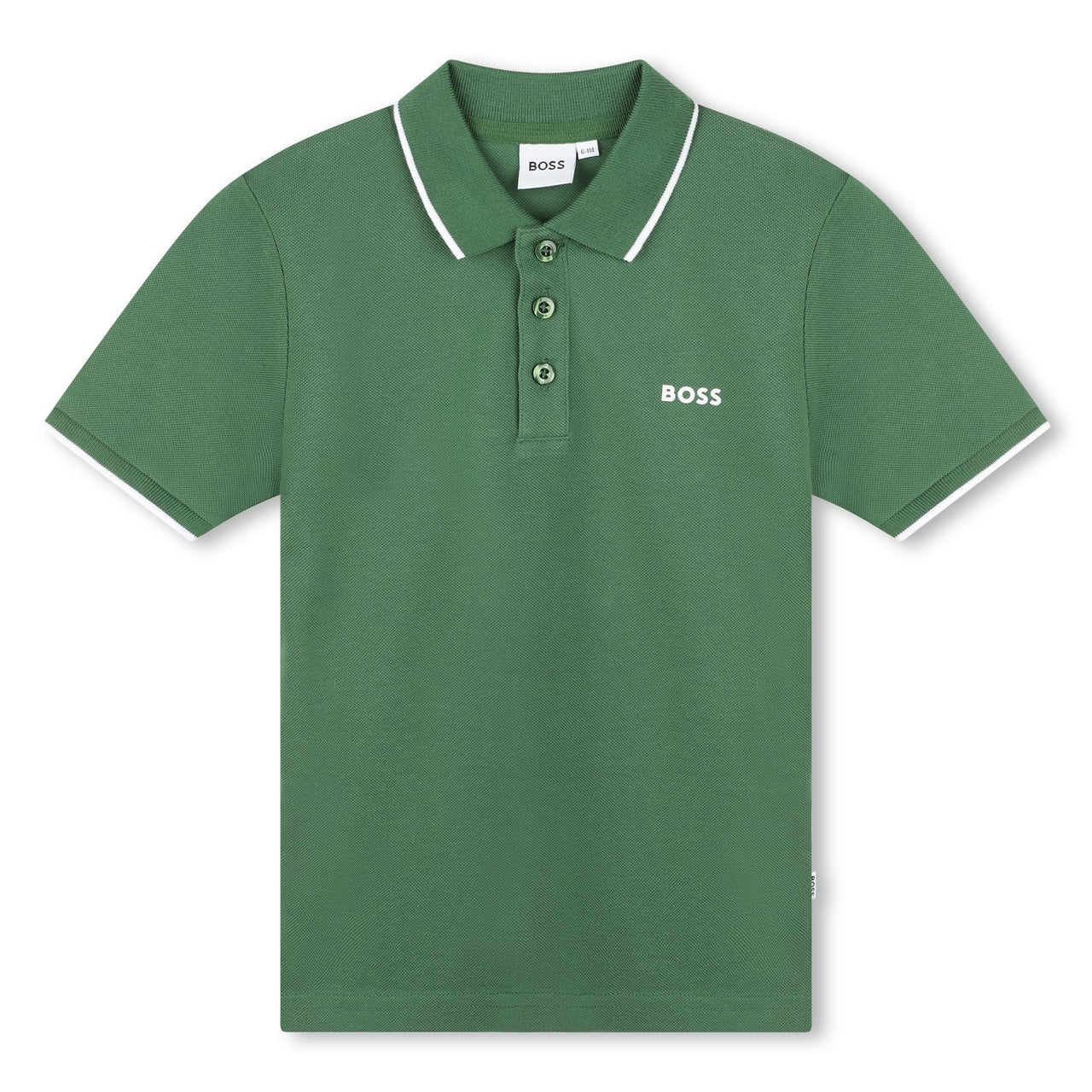 Playera Polo para niño y adolescente Boss verde