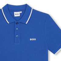 Thumbnail for Playera Polo para niño y adolescente Boss azul