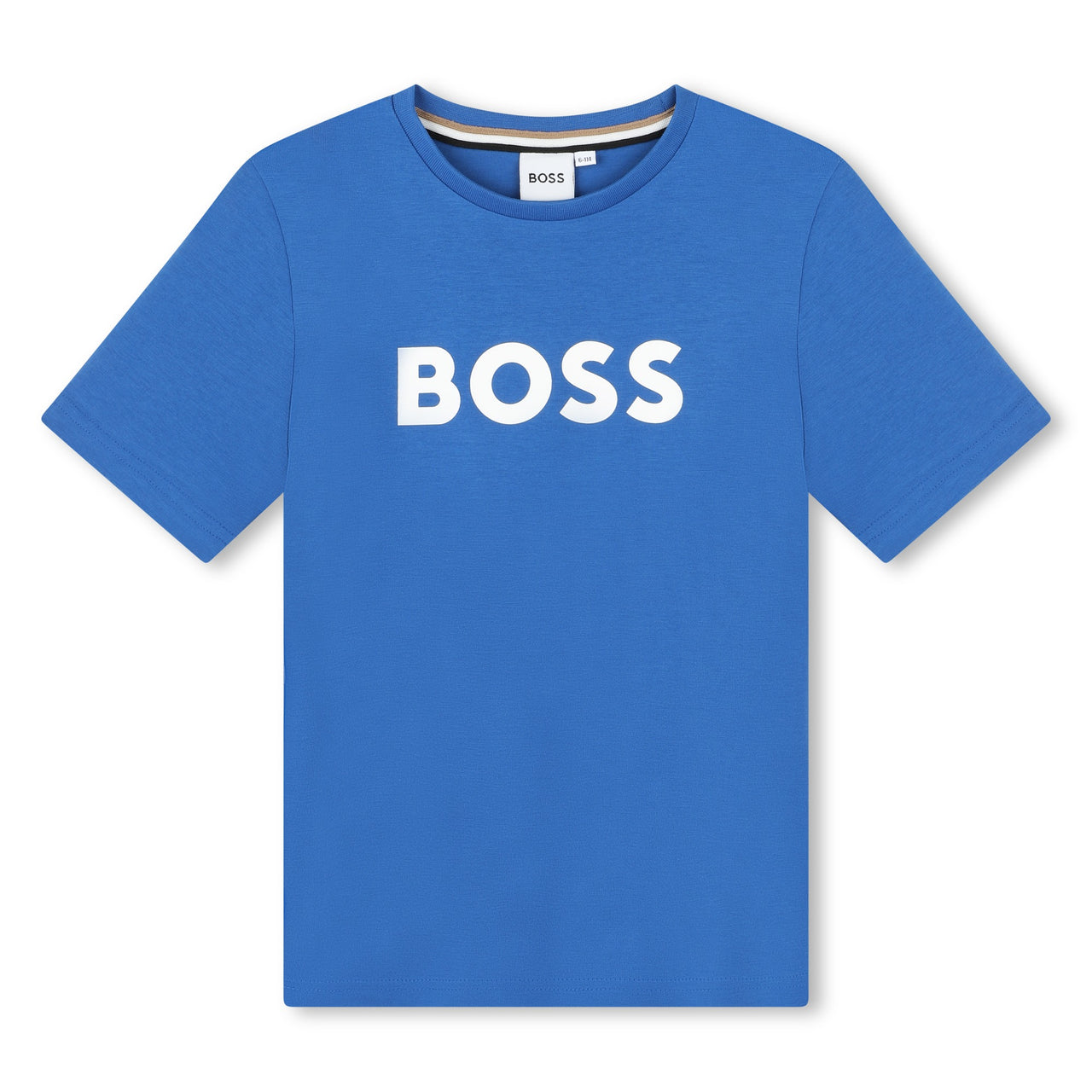 Playera para niño y adolescente azul Boss