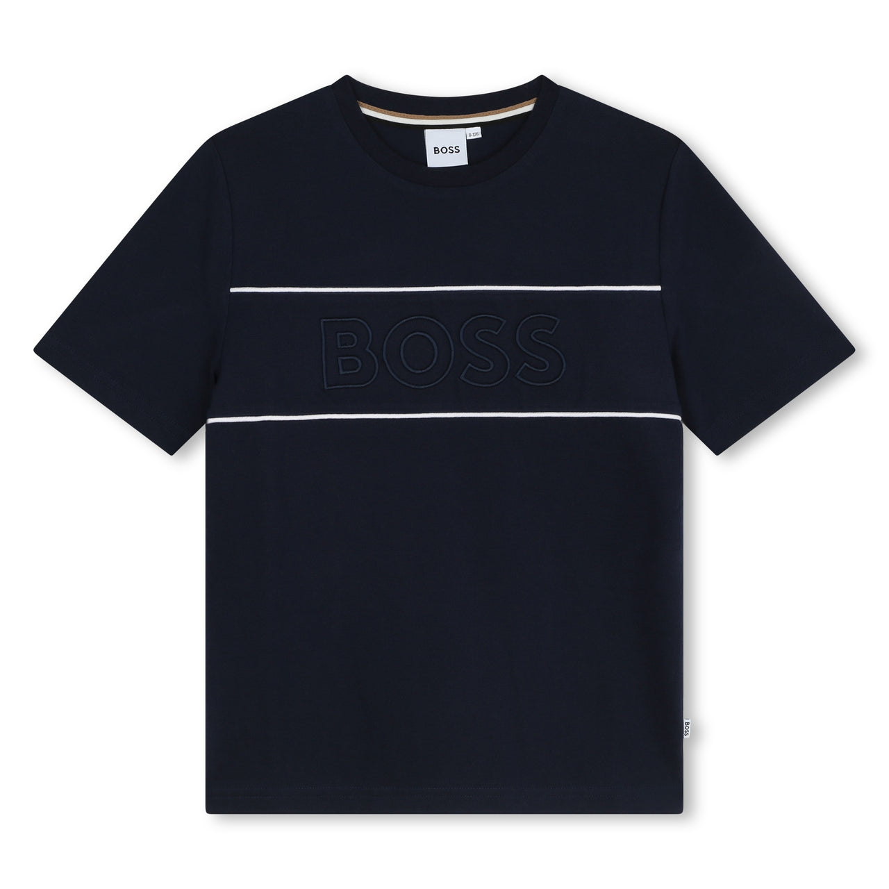 Playera para niño y adolescente azul marino Boss