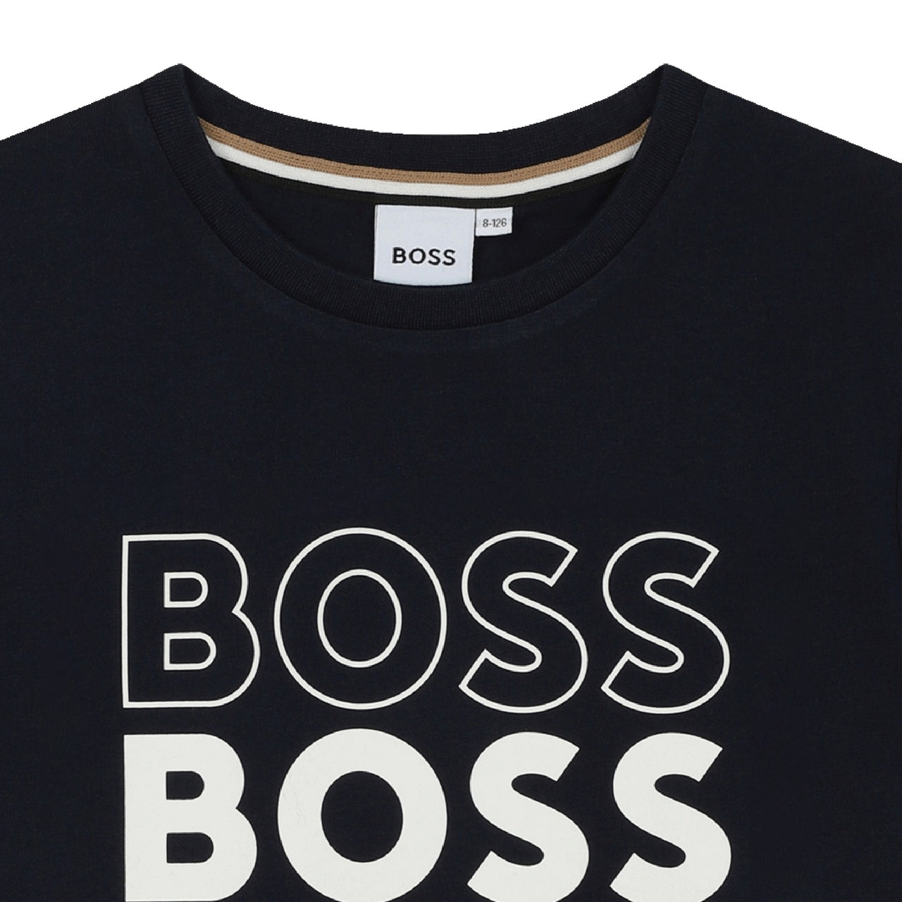 Playera para niño y adolescente azul Boss