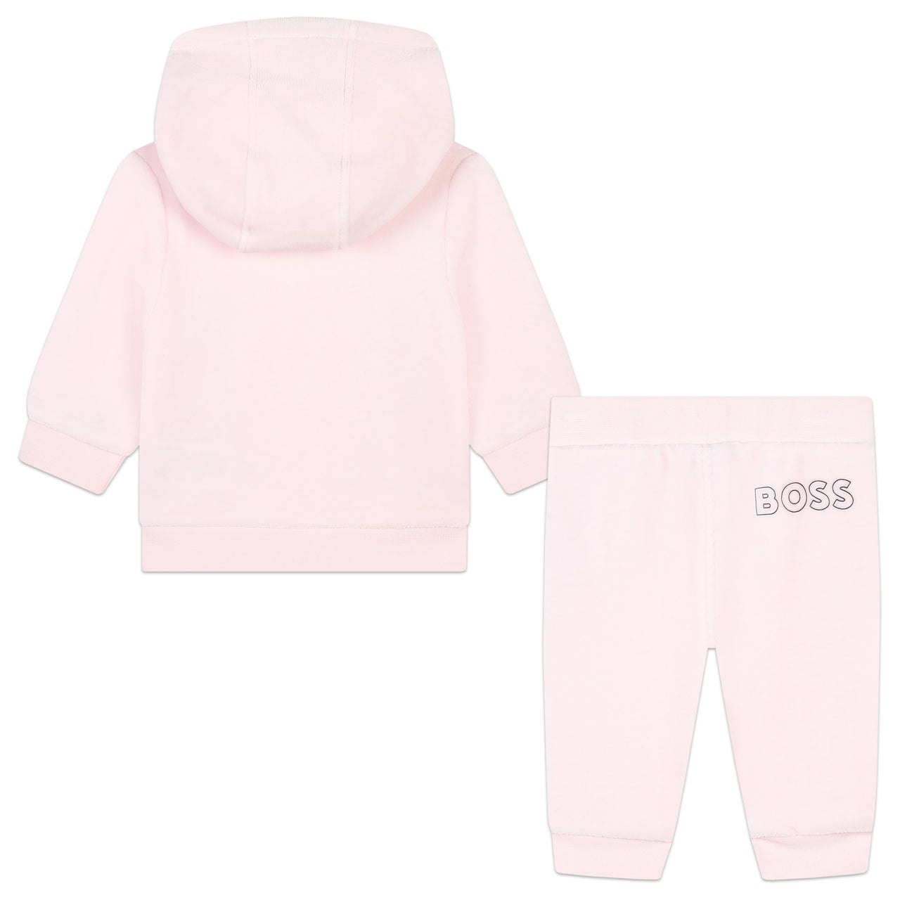 BOSS set de pants para bebe velvet rosa