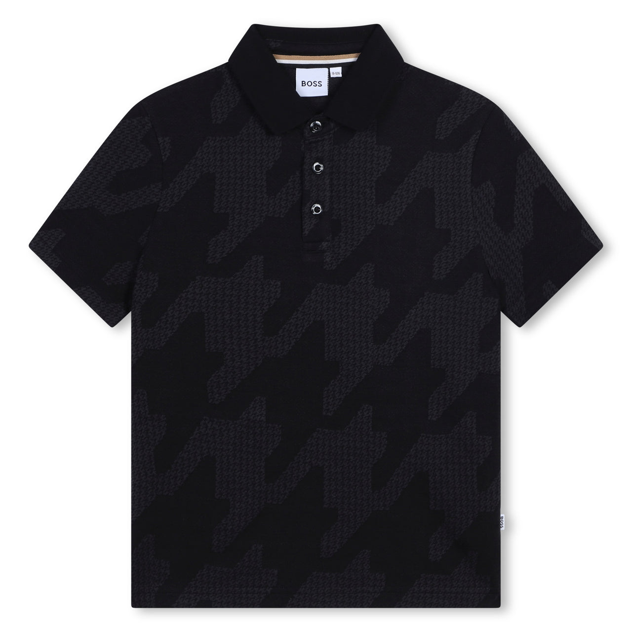 BOSS playera polo para niño y adolescente Negra