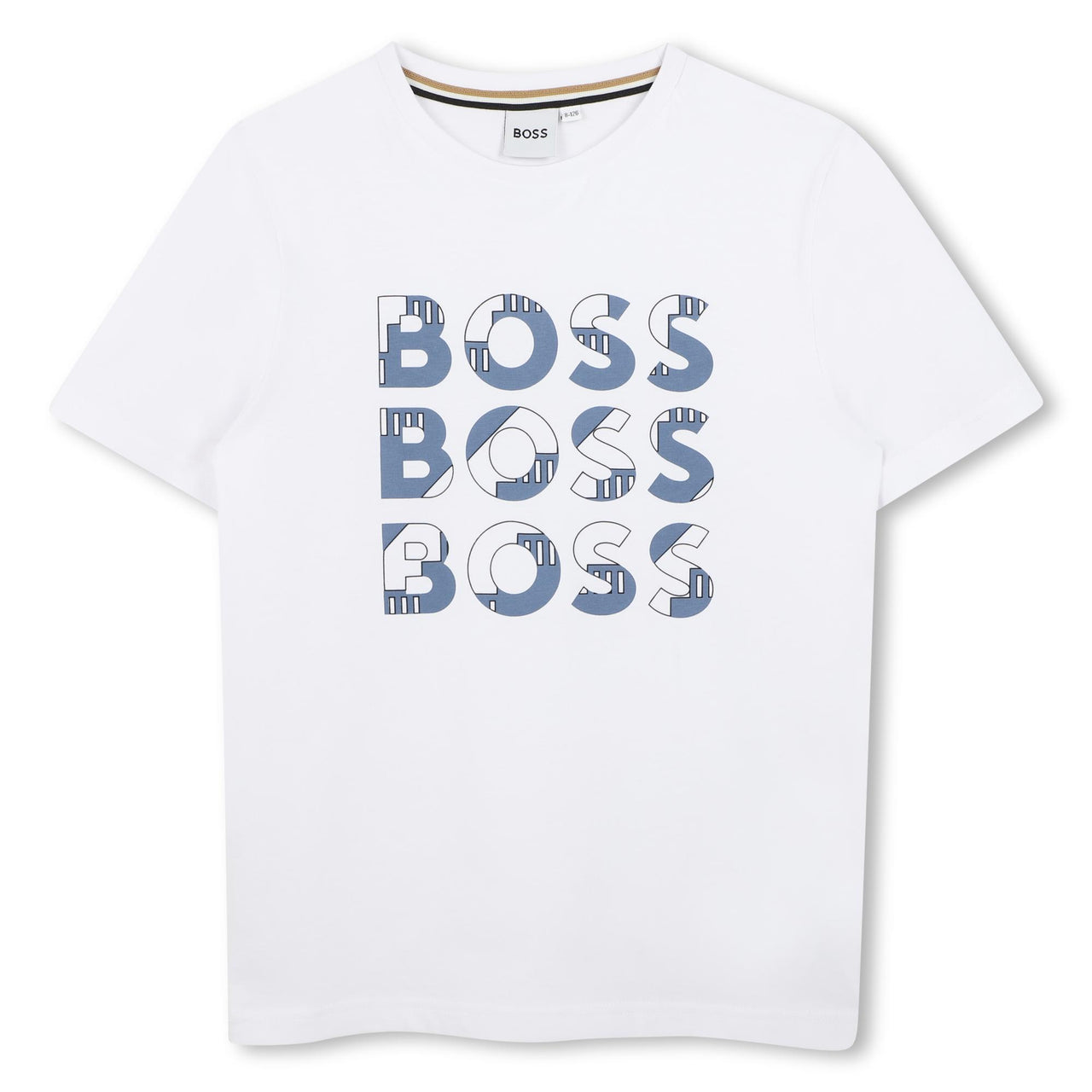 Playera Boss para niño y adolescente Blanca