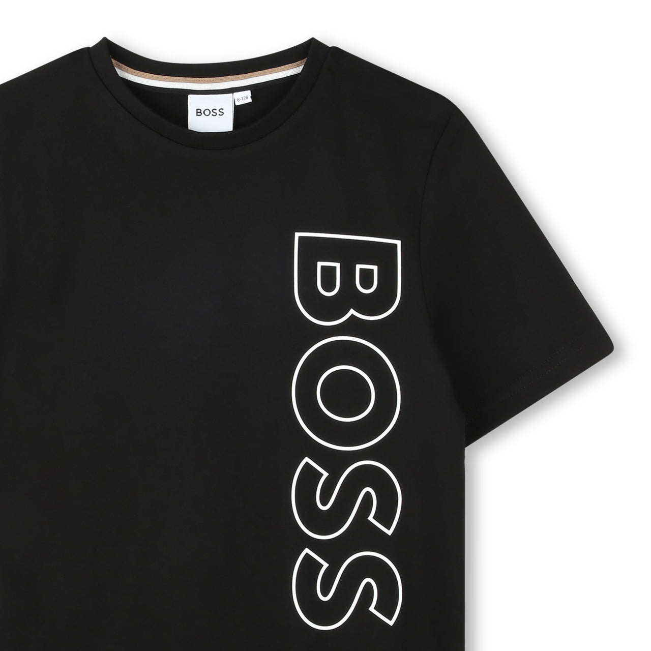 BOSS playera para niño y adolescente manga corta color negro