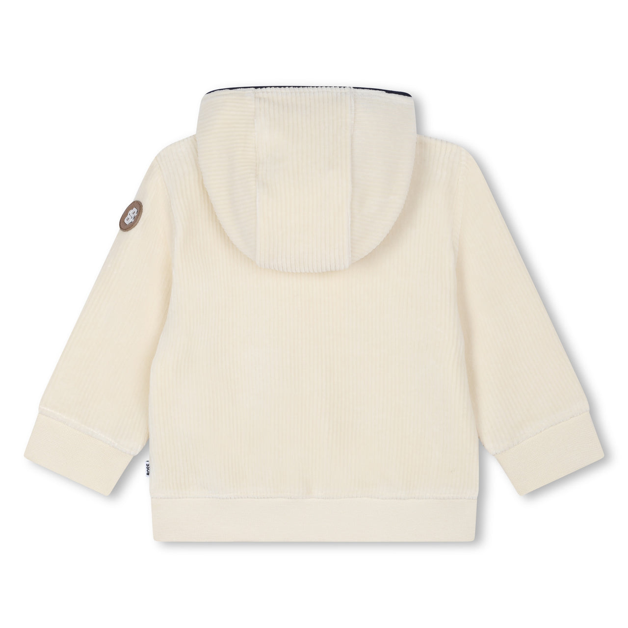 BOSS sudadera para bebe blanca beige