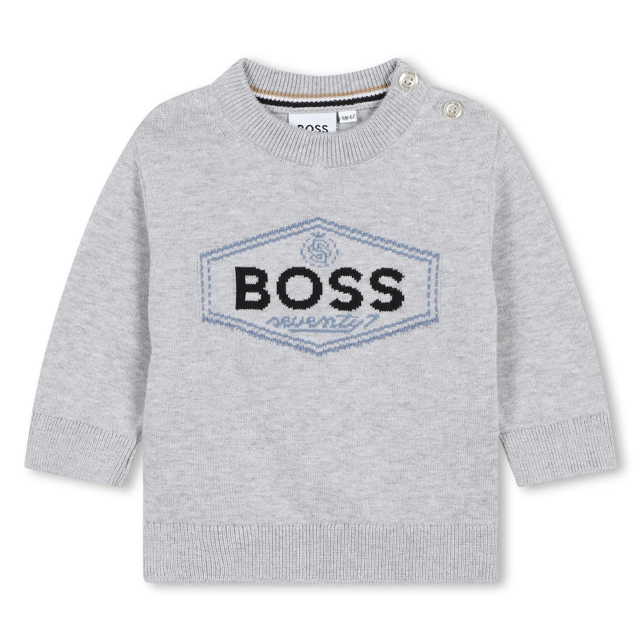 BOSS Sweter para bebé gris