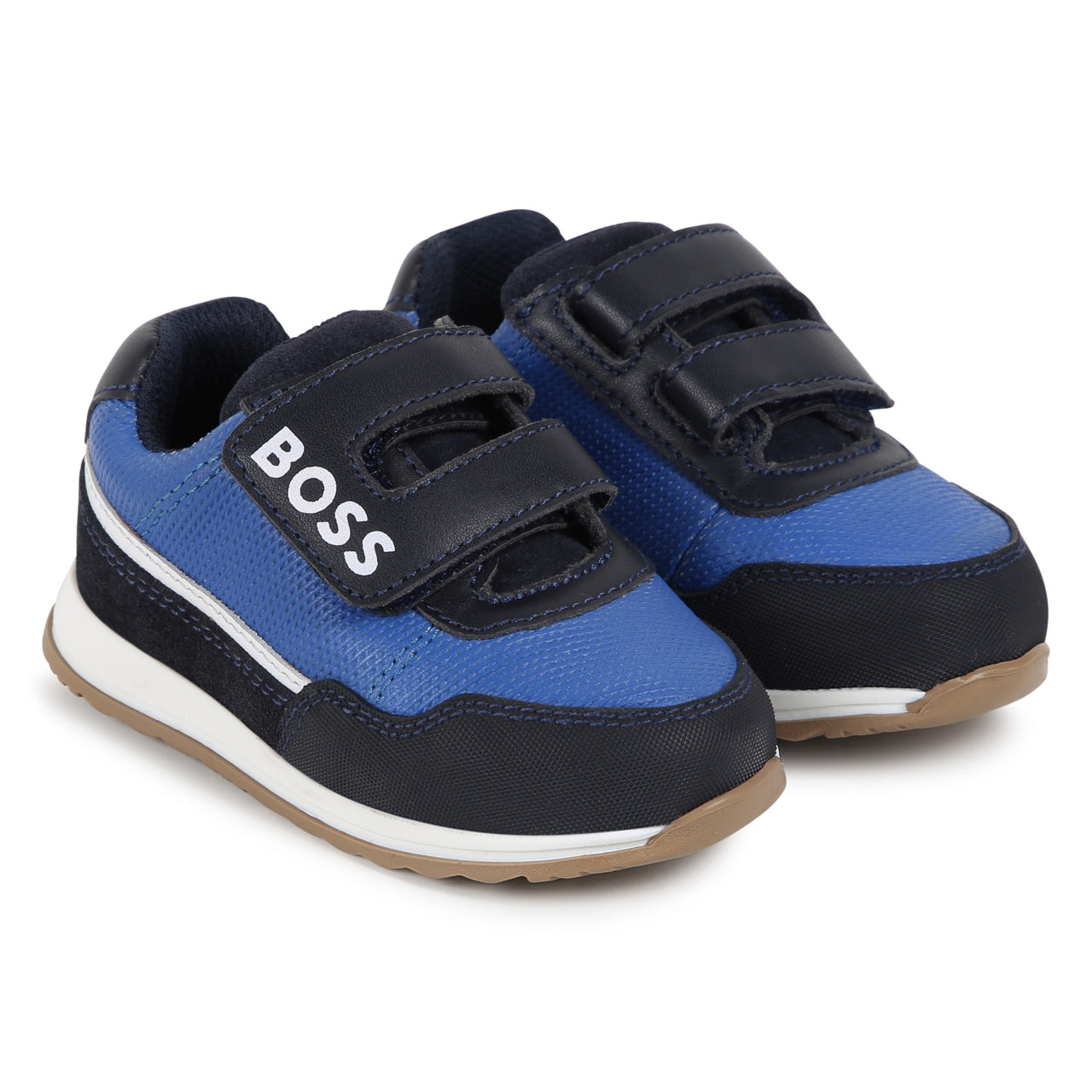 BOSS Tenis para niño pequeño azul