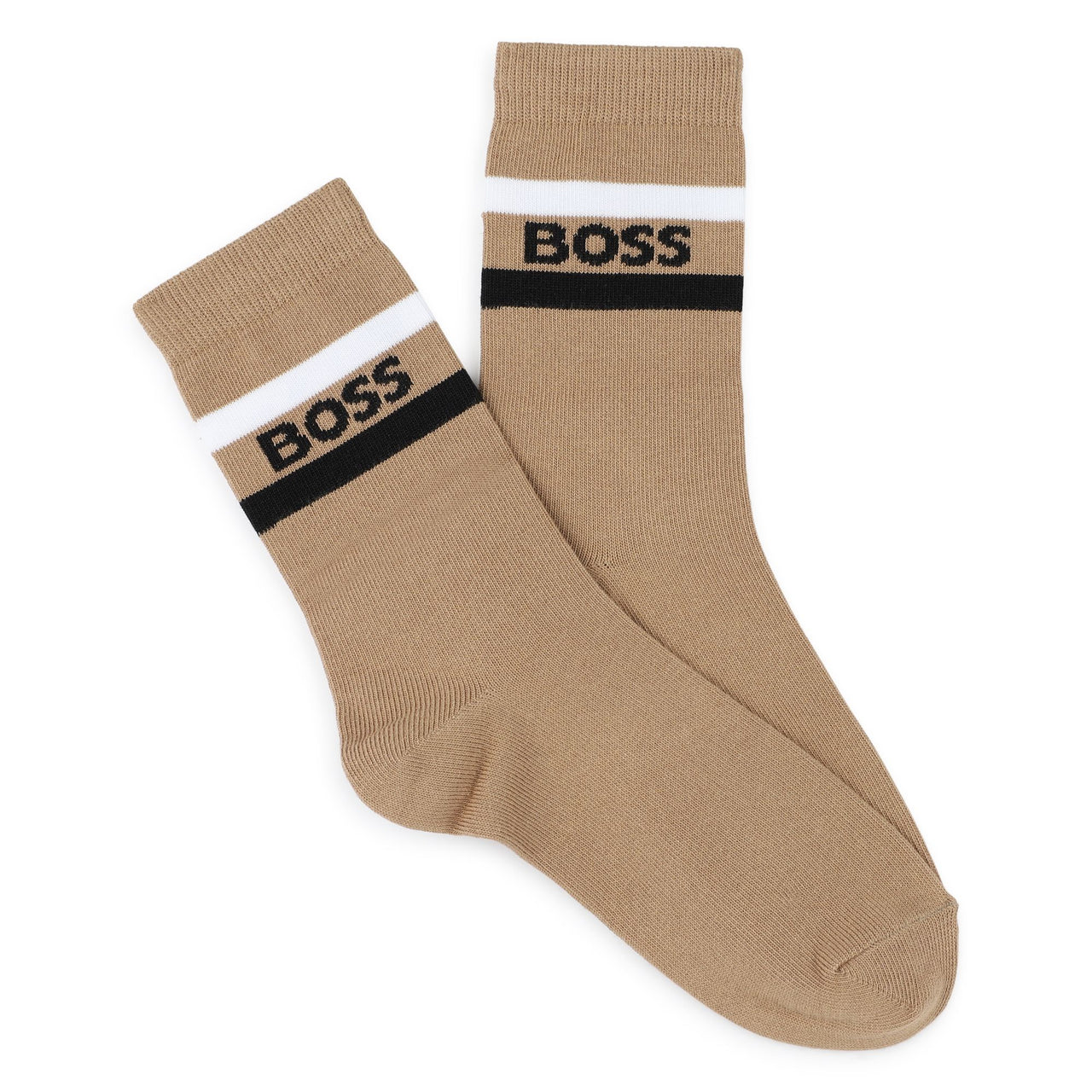 BOSS Set de 3 pares de Calcetines cortos para niño y adolescente blanco,cafŽ y negro