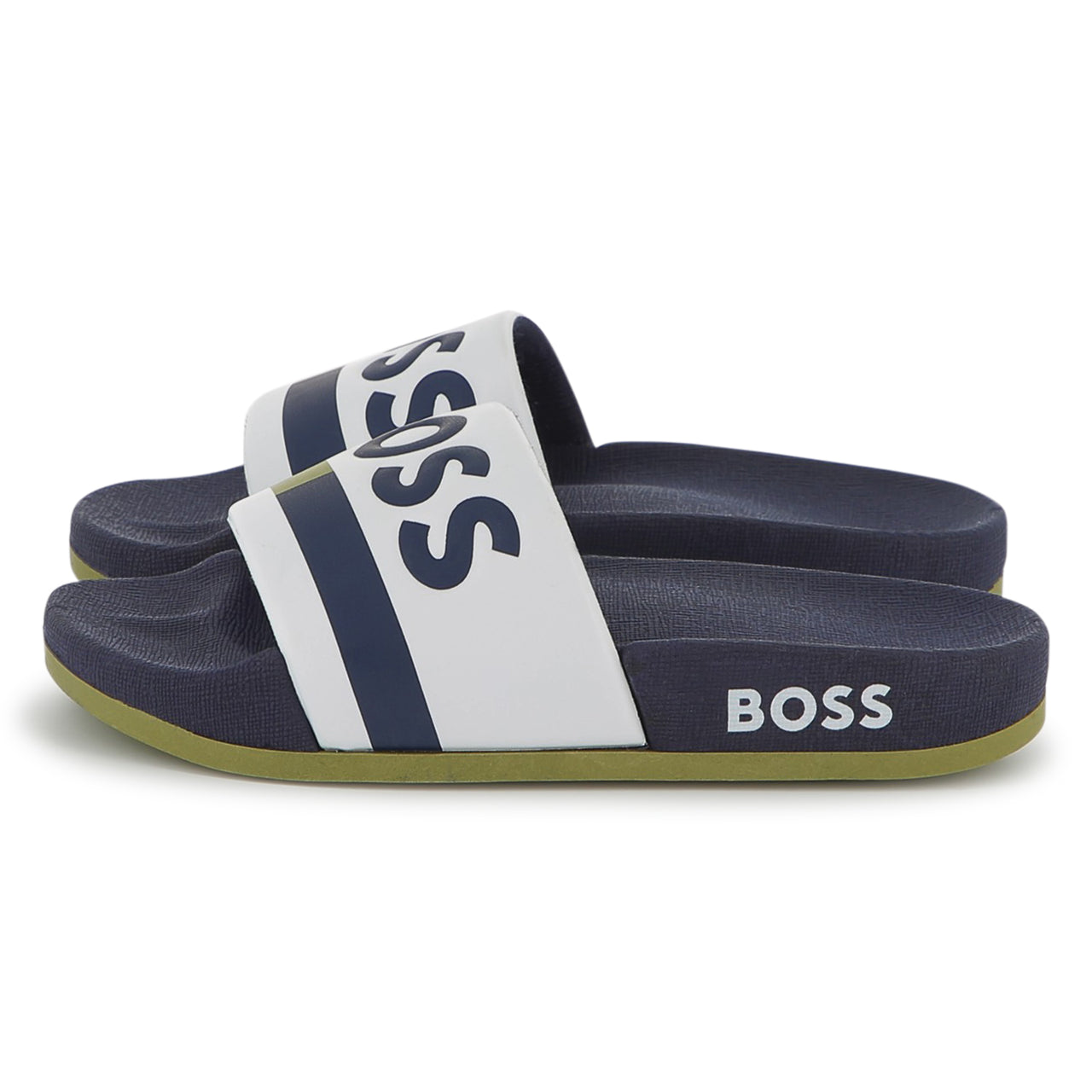 BOSS Sandalia o chancla para niño y adolescente bicolor azul y blanco can