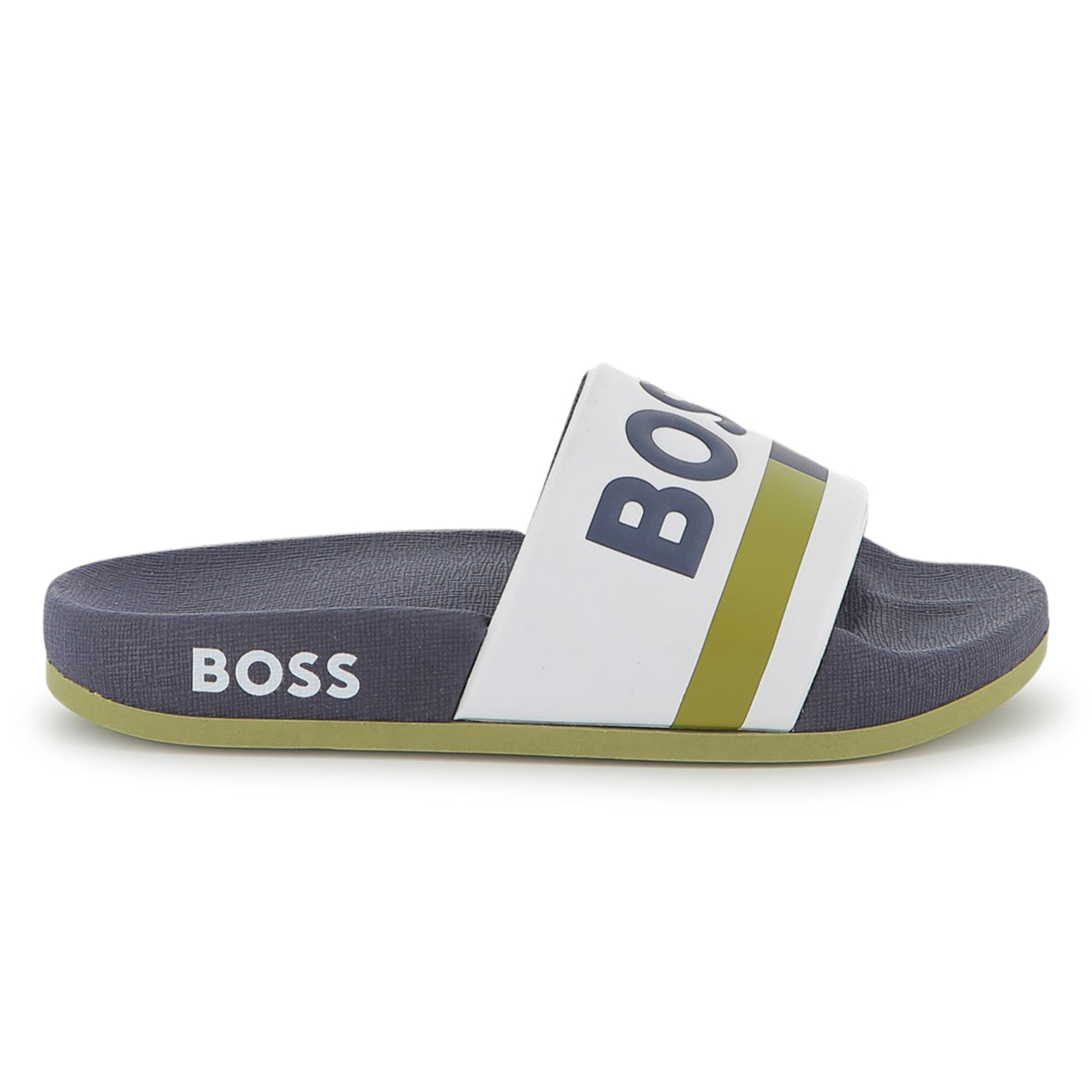 BOSS Sandalia o chancla para niño y adolescente bicolor azul y blanco can