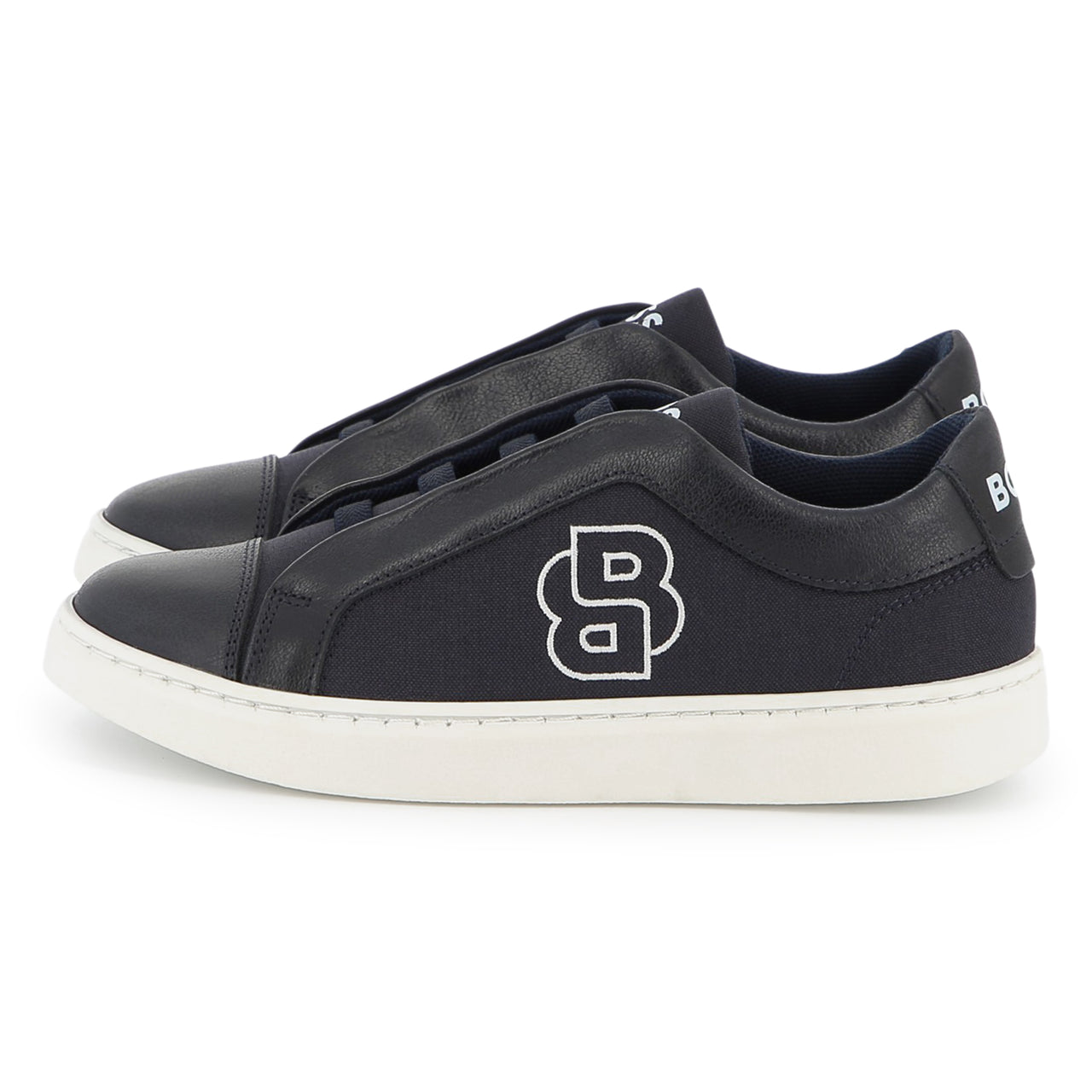BOSS Tenis para niño y adolescente sin agujetas azul marino