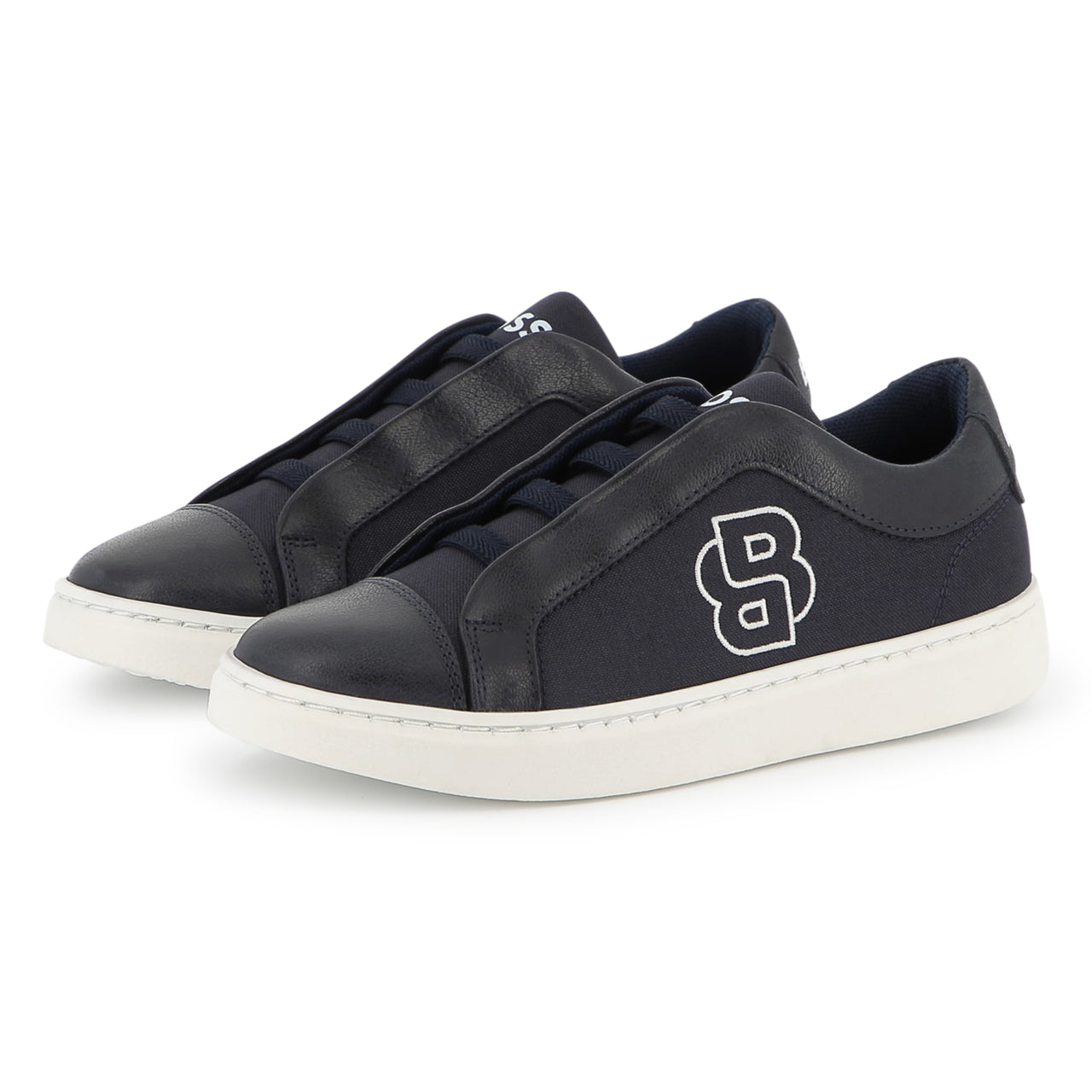 BOSS Tenis para niño y adolescente sin agujetas azul marino
