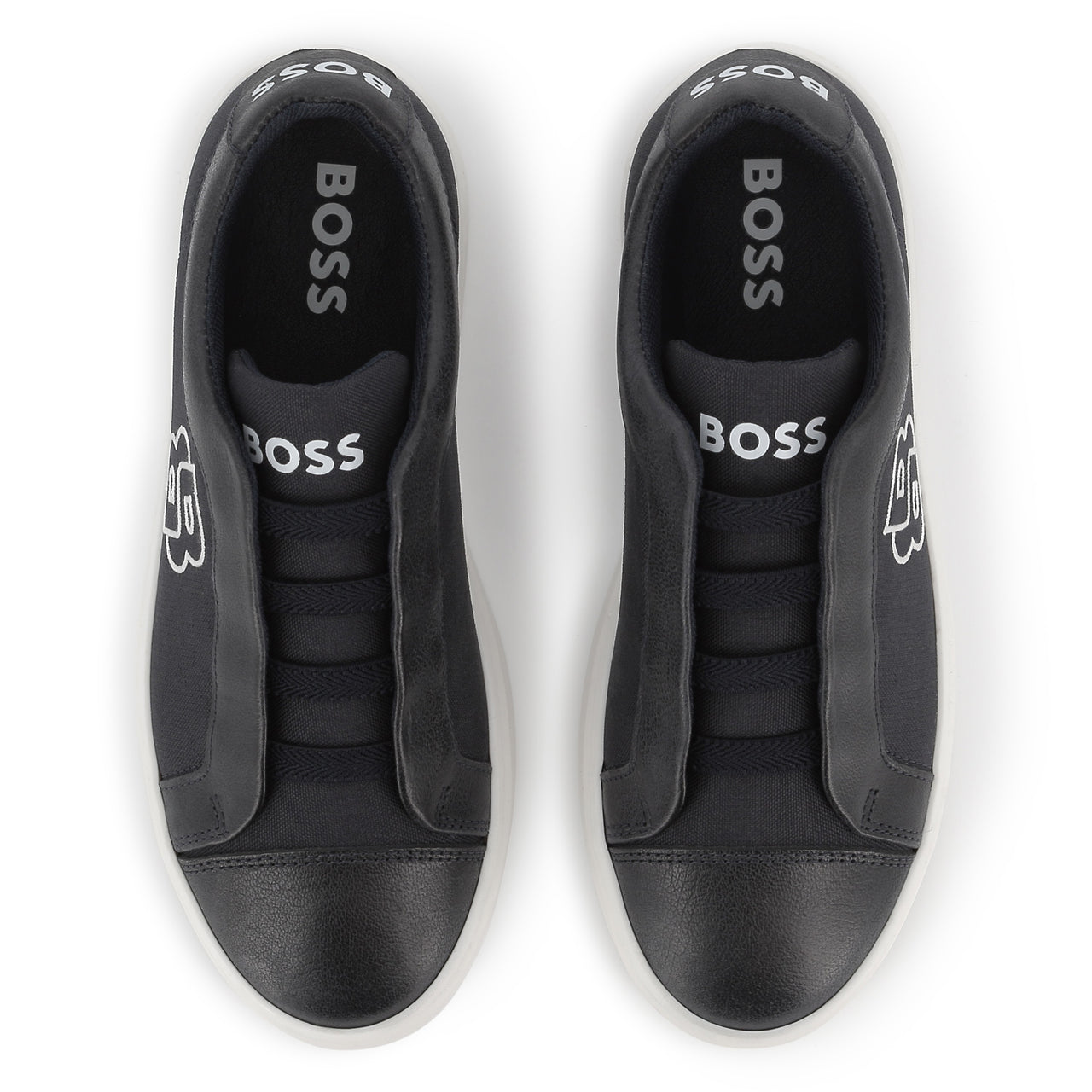 BOSS Tenis para niño y adolescente sin agujetas azul marino